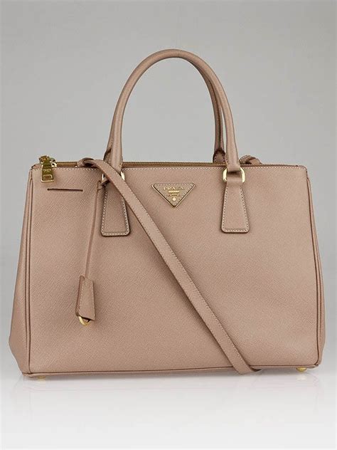 Cammeo Saffiano Lux Leather Double Zip Small Tote Bag 